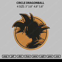 Circle Dragonball ERmbroidery File 4 size