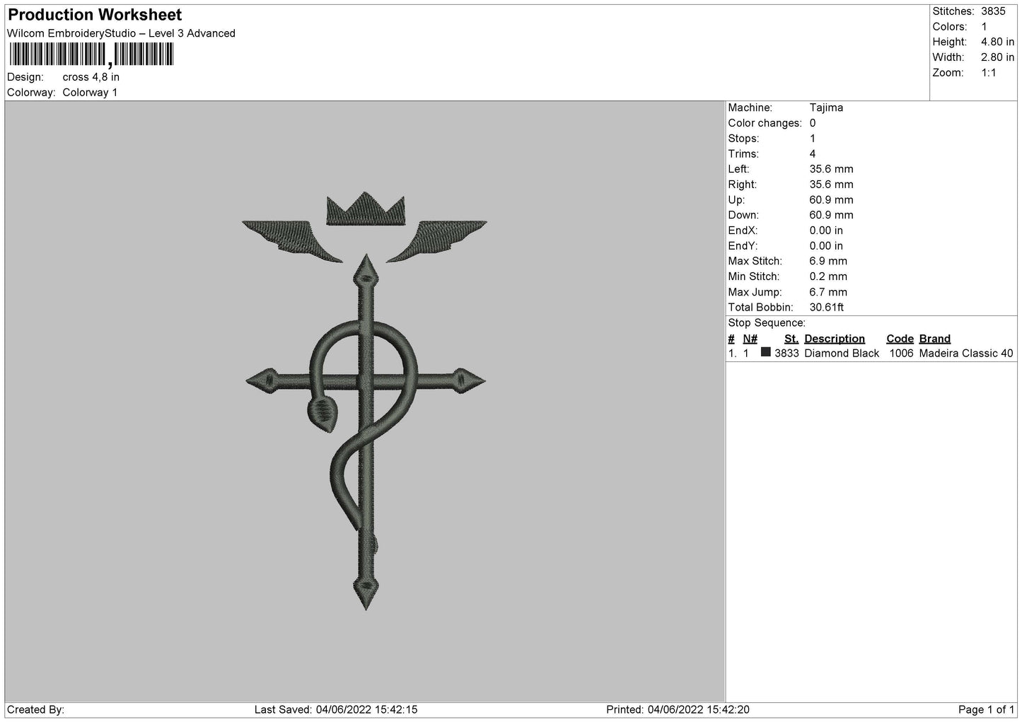 Cross Embroidery File 4 size