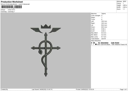 Cross Embroidery File 4 size