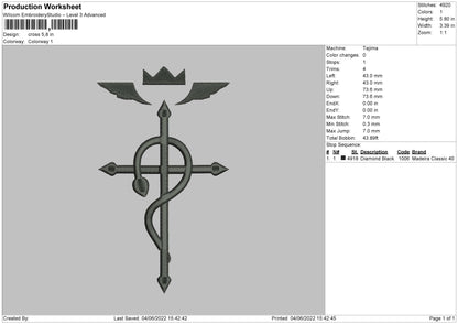 Cross Embroidery File 4 size