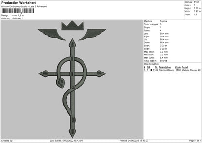 Cross Embroidery File 4 size