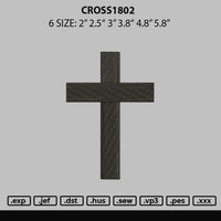 Cross1802 Embroidery File 6 sizes
