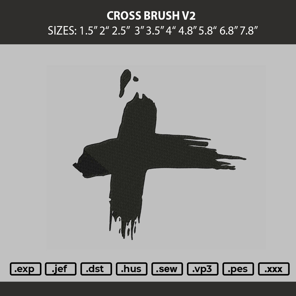 Cross Brush V2 Embroidery Machine Design File