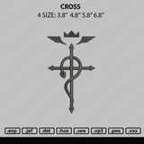 Cross Embroidery File 4 size