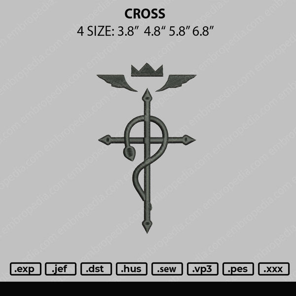 Cross Embroidery File 4 size