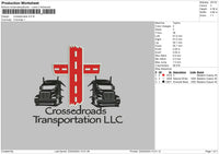 Crossed Embroidery File 6 sizes