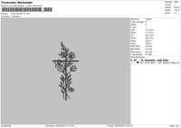 Cross Flower V2 Embroidery File 6 sizes