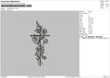 Cross Flower V2 Embroidery File 6 sizes