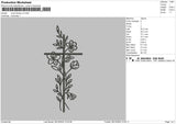 Cross Flower V2 Embroidery File 6 sizes