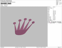 Crown Embroidery File 4 size