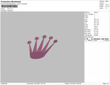Crown Embroidery File 4 size