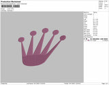 Crown Embroidery File 4 size