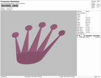 Crown Embroidery File 4 size