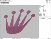 Crown Embroidery File 4 size