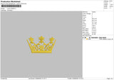 Crown Queen Embroidery File 5 sizes