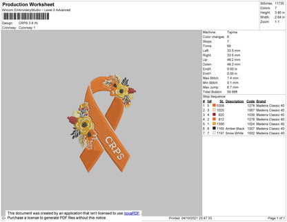 CRPS Embroidery File 4 size