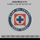 Azulcircle 3110 Embroidery File 6 sizes