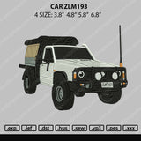 Car ZLM193 Embroidery File 4 size