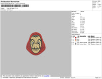 Casa De Papel Embroidery File 4 size