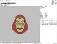 Casa De Papel Embroidery File 4 size