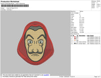 Casa De Papel Embroidery File 4 size