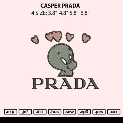 Casper Prda Embroidery File 4 size