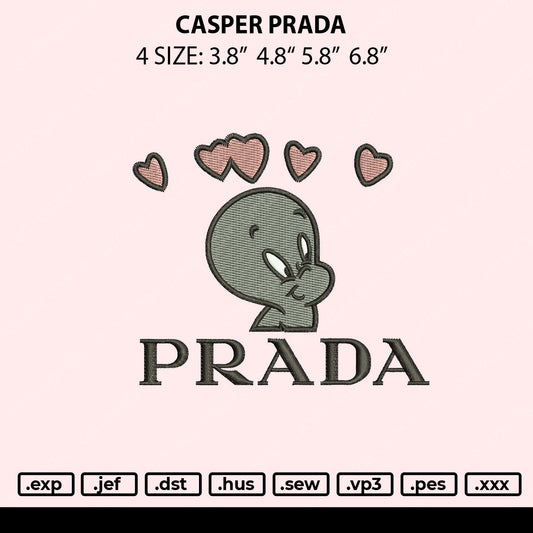 Casper Prda Embroidery File 4 size