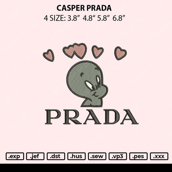 Casper Prda Embroidery File 4 size