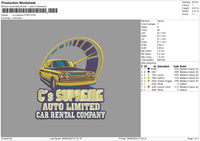 Gold Car 2508 Embroidery File 6 sizes