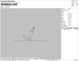 Cat Line Embroidery File 4 size