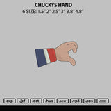 Chuckys Hand Embroidery File 6 sizes