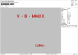 Cullen Embroidery File 4 size