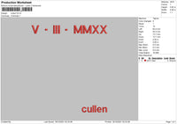 Cullen Embroidery File 4 size