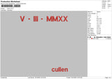 Cullen Embroidery File 4 size