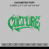 Culturetext Puff Embroidery File 6 sizes