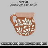 Cup 2507 Embroidery File 6 sizes