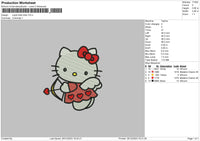 Kitty Cupid Embroidery File 6 sizes