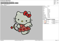 Kitty Cupid Embroidery File 6 sizes