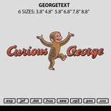 Georgetext Embroidery File 6 sizes