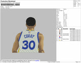 Curry NBA Embroidery File 4 size