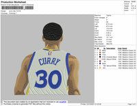 Curry NBA Embroidery File 4 size