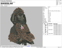 Cute Dog Embroidery File 4 size