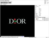D1or Rose Embroidery File 4 size