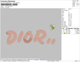 D1or Bee Embroidery File 8 size