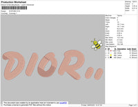 D1or Bee Embroidery File 8 size