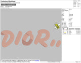 D1or Bee Embroidery File 8 size