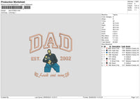 Dad 0708 Embroidery File 6 sizes