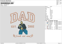 Dad 0708 Embroidery File 6 sizes