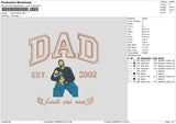 Dad 0708 Embroidery File 6 sizes