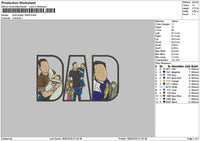 Dad Photo 1705 Embroidery File 6 sizes
